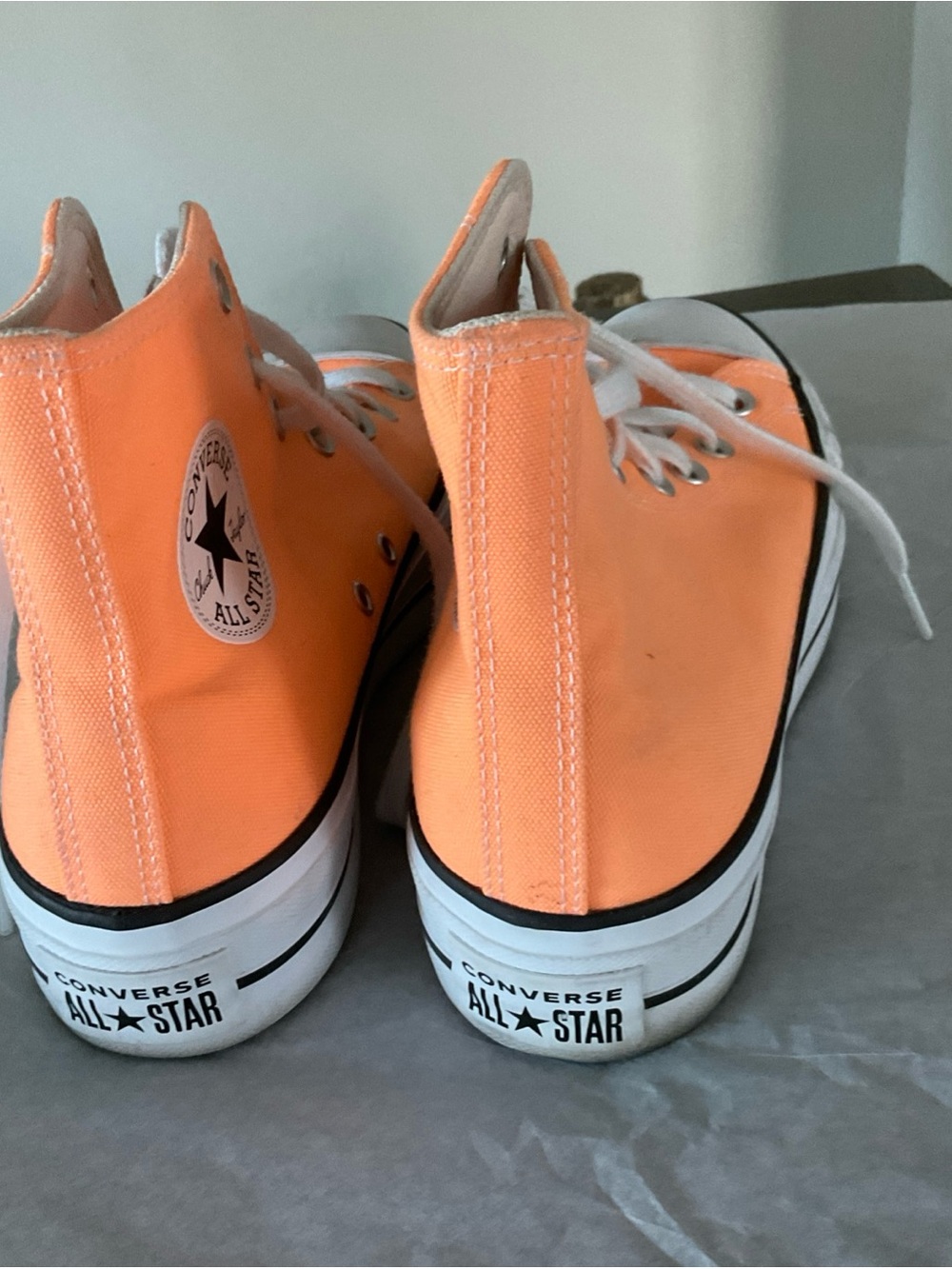 Converse Chuck Taylor All Star PLATFORM High Tops Orange Size women’s 8.5 EUC - Picture 7 of 10